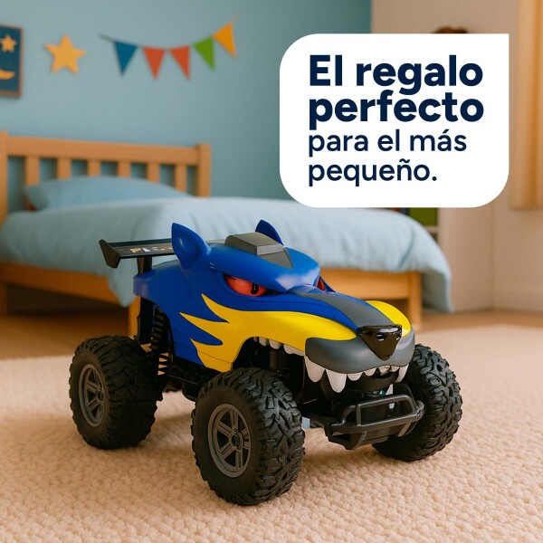 Auto A Control Remoto Recargable Monster Todo Terrreno Atrix Color Azul
