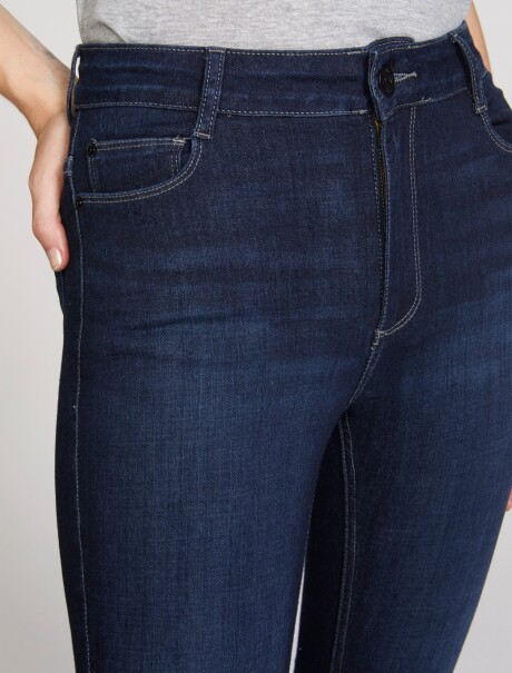 PANTALÓN DE JEAN CINTURA MEDIA SKINNY AZUL