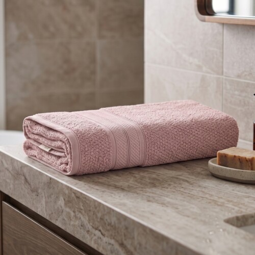 Toalla De Baño 80 x 150 Nuvia 100% Algodón - Karsten Rosa