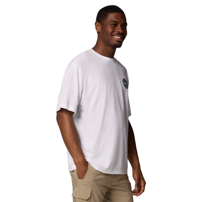 Cedar Trail™ Graphic Tee - White, Button Stamp Scripted WHITE