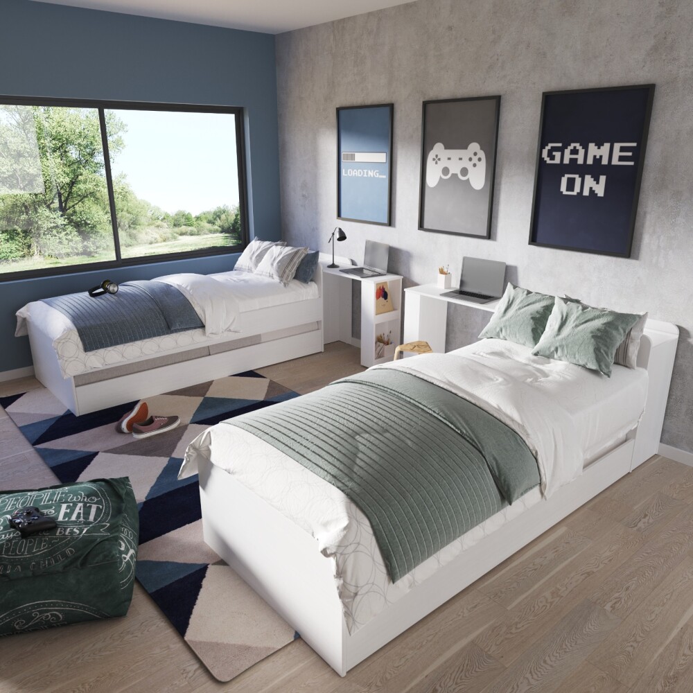 Cama Marinera 1 Plaza Hashtag - Blanca Cama Marinera 1 Plaza Hashtag - Blanca