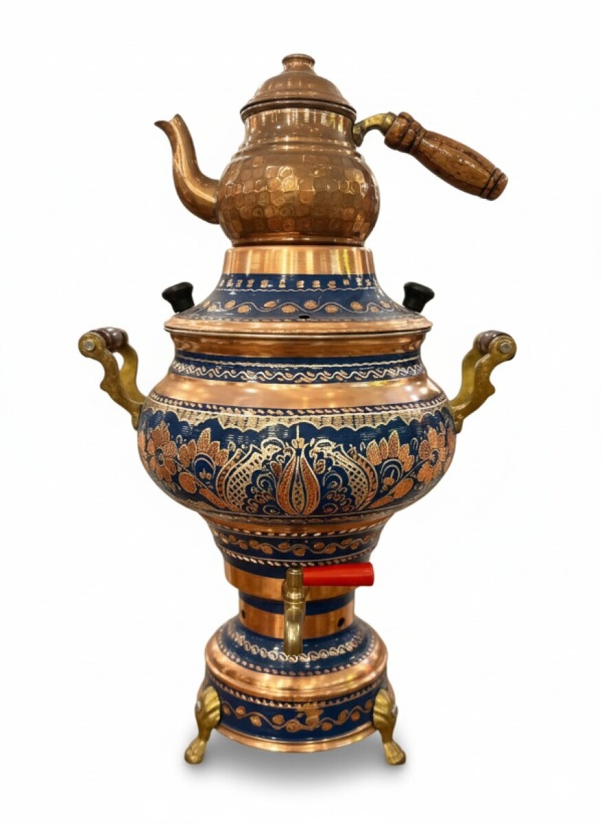 Samovar labrado negro - Azul 