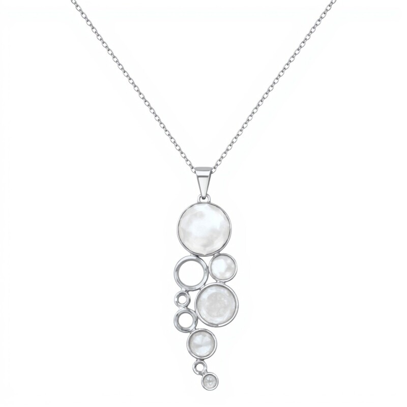 Dije circulos - Plata 925 - Nacar - CP3206 sinpiedra