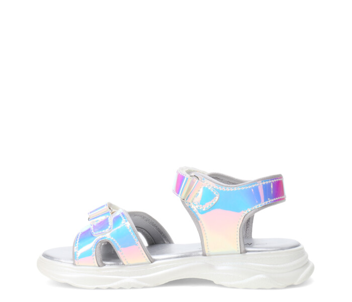 Sandalias de Niña MINI Miss Carol PRAIRE metalizada Plateado