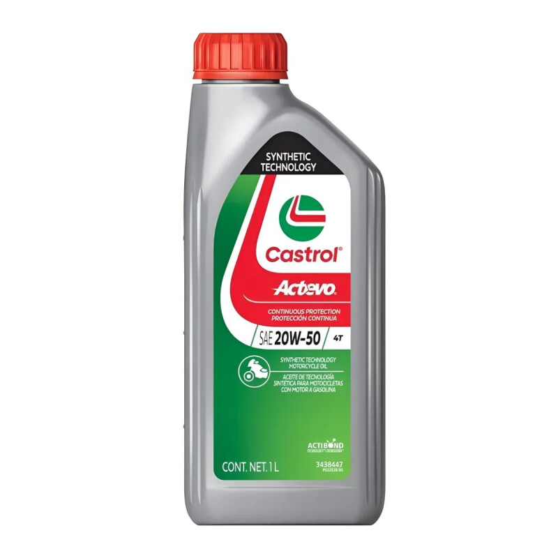 ACEITE 20W50 1L CASTROL ACTEVO 4 TIEMPOS Aceite 20w50 1l Castrol Actevo 4 Tiempos