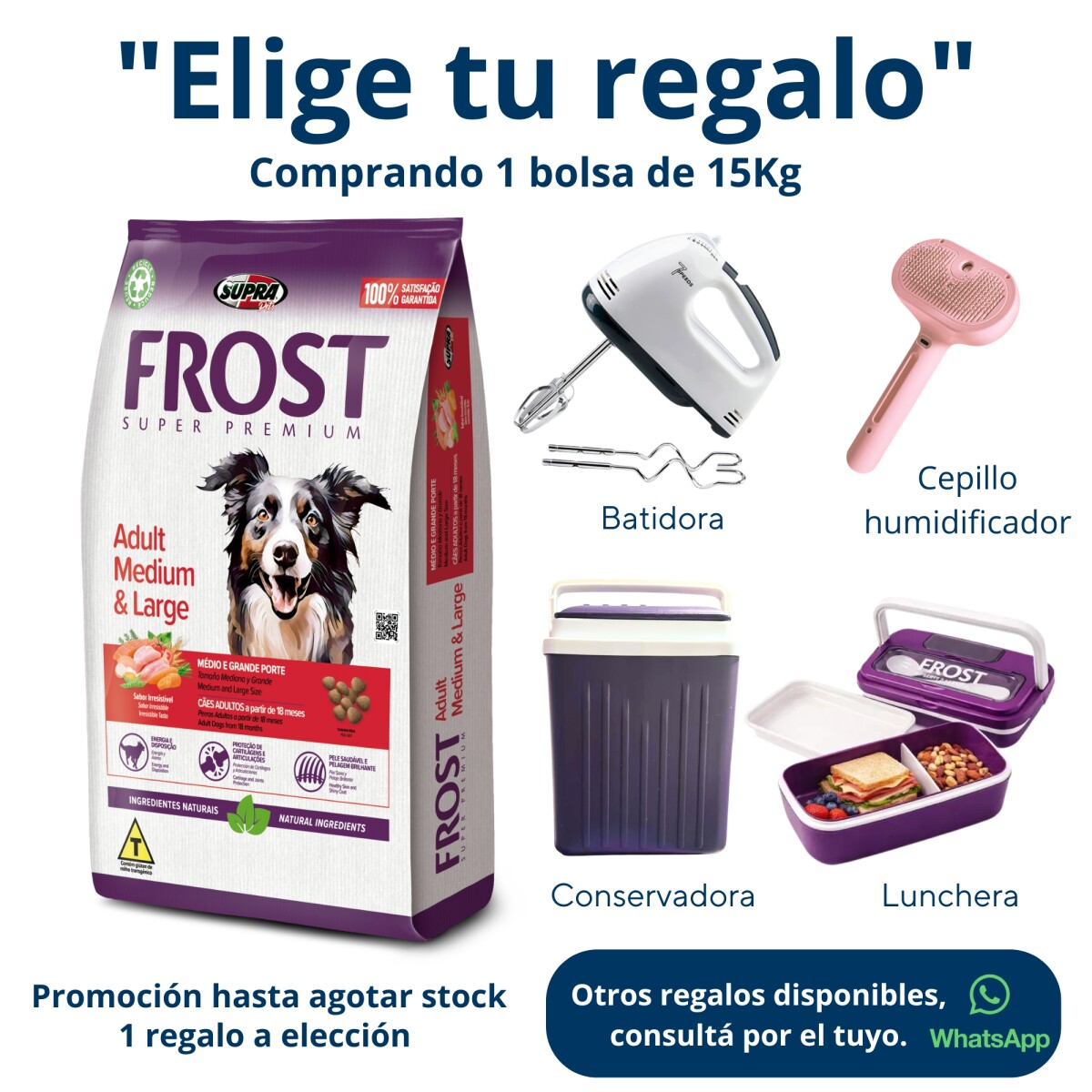 Frost Adulto Mediano Y Grande 15 + 2kg 