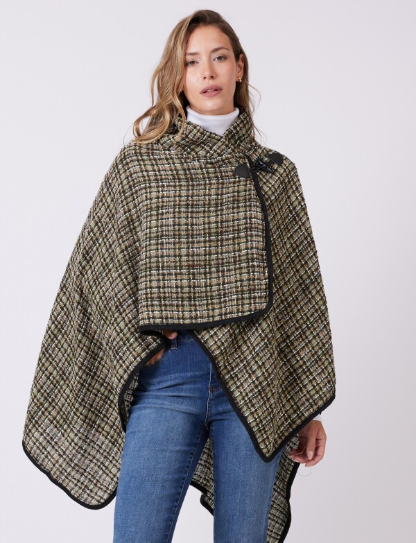 Ruana Tejida OLIVA/MULTI