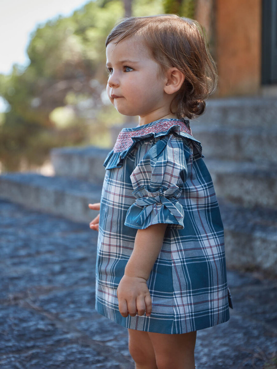 Vestido De Cuadro Escoces Plomo