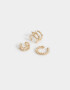 Bijou Cuff Con perlas Set De Mix Earcuff - Dorado