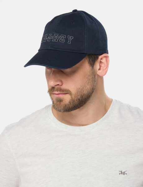 GORRO VISERA DE LONA BORDADO Azul