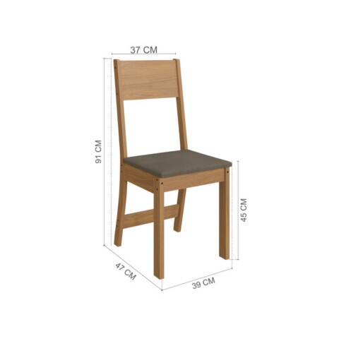 Conjunto Comedor 1500 6 Sillas Atlanta Indékes Freijo | Off White | Tela Cacao Conjunto Comedor 1500 6 Sillas Atlanta Indékes Freijo | Off White | Tela Cacao