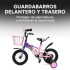 Bicicleta Infantil Yjtong Rod 12 Canasto Parrilla Rueditas Rosa 1