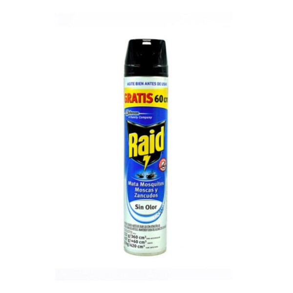 INSECTICIDA "RAID" MOSCAS, MOSQUITOS Y ZANCUDOS 420 ML INSECTICIDA "RAID" MOSCAS, MOSQUITOS Y ZANCUDOS 420 ML