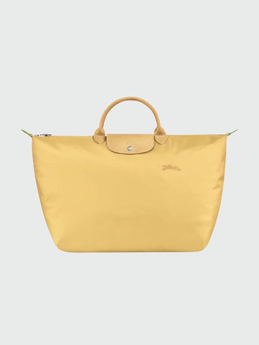 Longchamp -Bolso de viaje Longchamp plegable con cierre y asa corta, Le pliage - Amarillo Pastel 