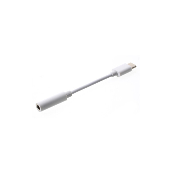 Adaptador para auriculares Tipo-C a 3.5mm color blanco Adaptador Para Auriculares Tipo-c A 3.5mm Color Blanco