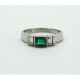Anillo De Platino Con Esmeralda Y Brillantes Baguettes Anillo De Platino Con Esmeralda Y Brillantes Baguettes