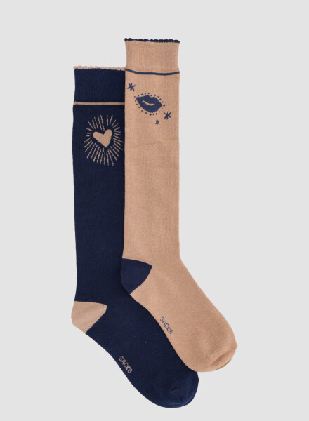 Pack de 2 medias en mezcla de algodón y largo 3/4. ideal par Variante 30