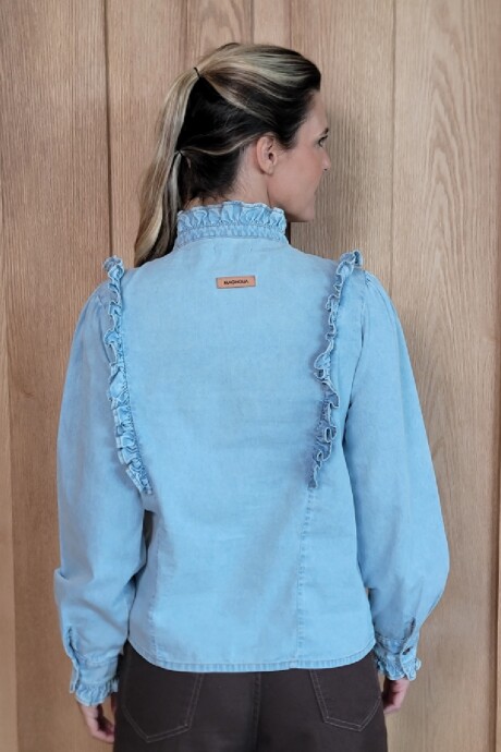 Camisa Uma Denim Celeste