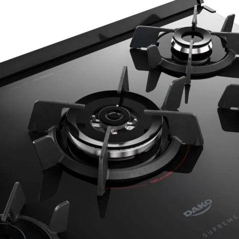 Cocina a Gas Dako Supreme Glass 5 Hornallas Titanio 1996 Cocina a Gas Dako Supreme Glass 5 Hornallas Titanio 1996