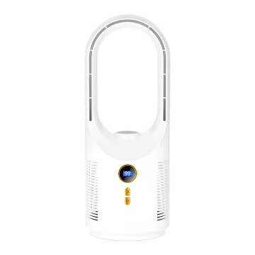 Ventilador Recargable Escritorio Sin Aspas Portatil Luz Led Variante Color Blanco