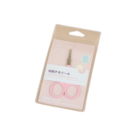 Tijera para manicura con mango de color Rosado