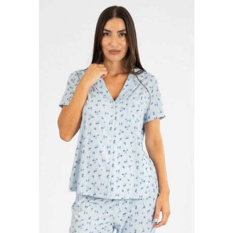 Pijama americano liberty mc Celeste