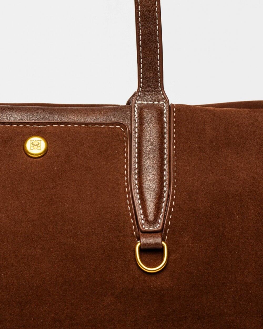 Bolso Paddock en efecto gamuza Tabaco