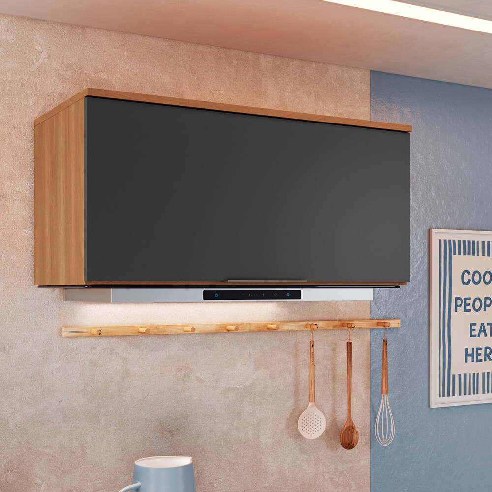 Módulo aéreo ALICE 0,80 m, 1 puerta basculante, color Grafito Módulo Aéreo Alice 0,80 M, 1 Puerta Basculante, Color Grafito