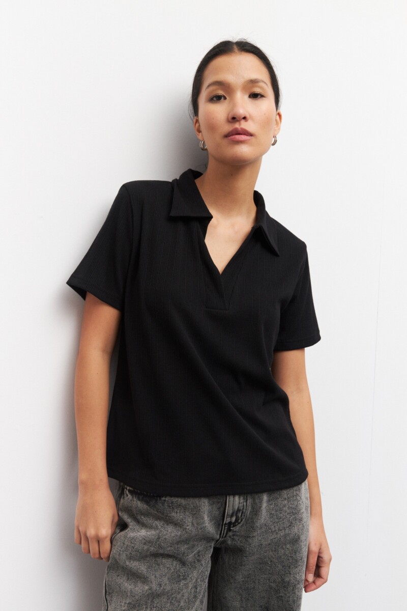 REMERA POLO - Negro 