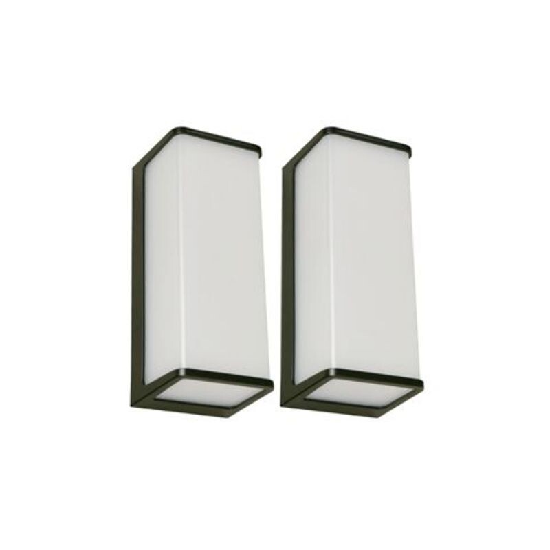 PACK APLIQUE LED QUADRA 12W 4000K 100-240V NEGRO 2P/ EXTERIOR PACK APLIQUE LED QUADRA 12W 4000K 100-240V NEGRO 2P/ EXTERIOR
