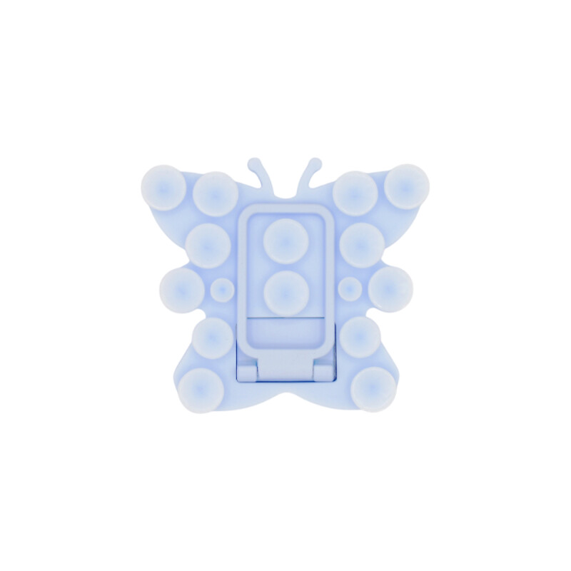 Ventosa adhesiva con soporte diseño mariposa color celeste Ventosa Adhesiva Con Soporte Diseño Mariposa Color Celeste