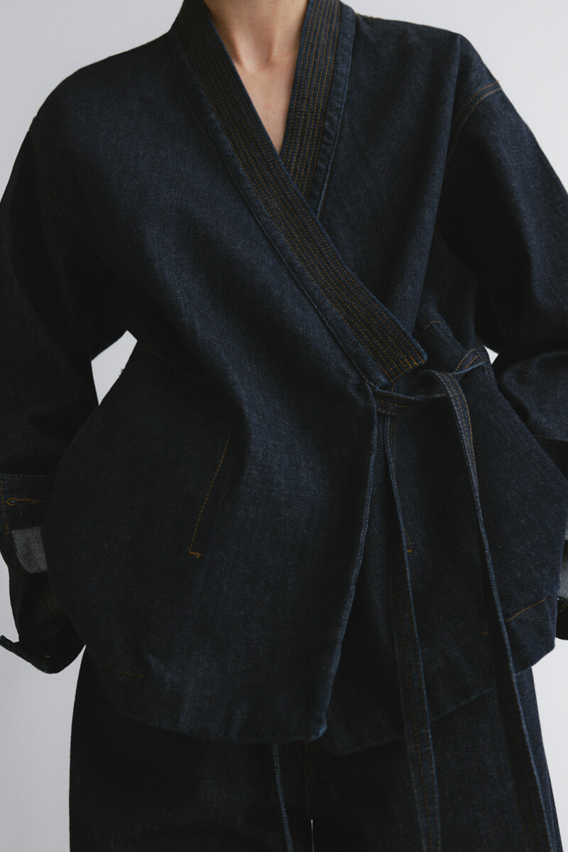 CHAQUETA KIMONO Azul