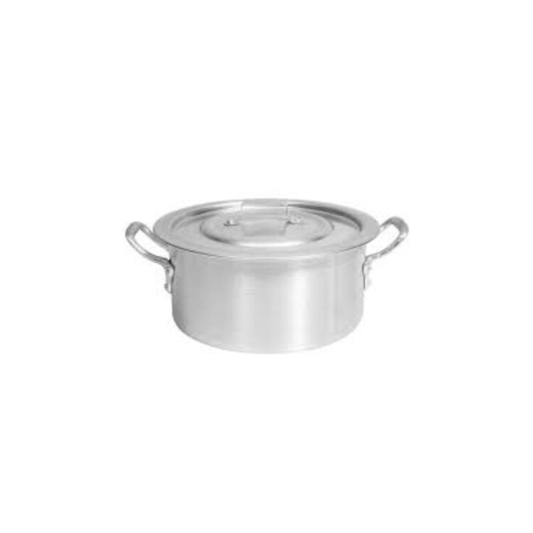 Olla Cacerola de Aluminio Fortaleza 24cm 5,6 litros PLATEADO
