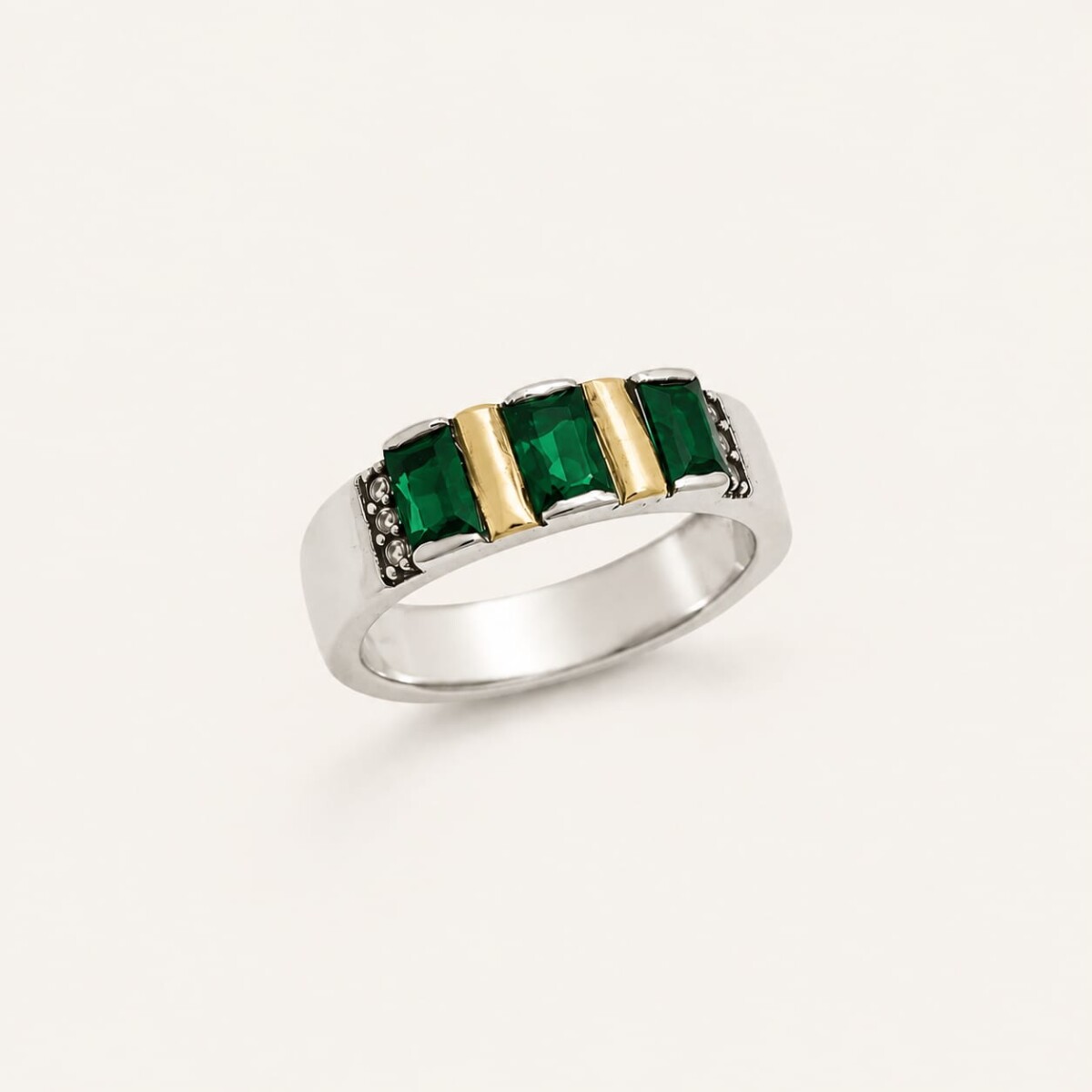 Anillo Renée Green - Plata y Oro 