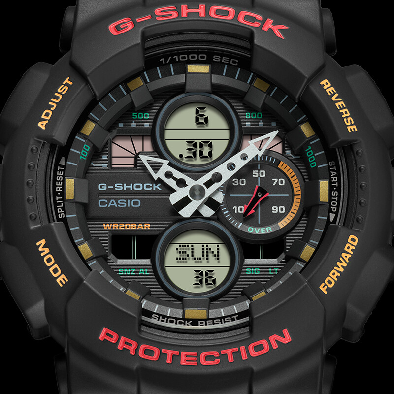 Reloj G-Shock deportivo Negro con detalles multicolor