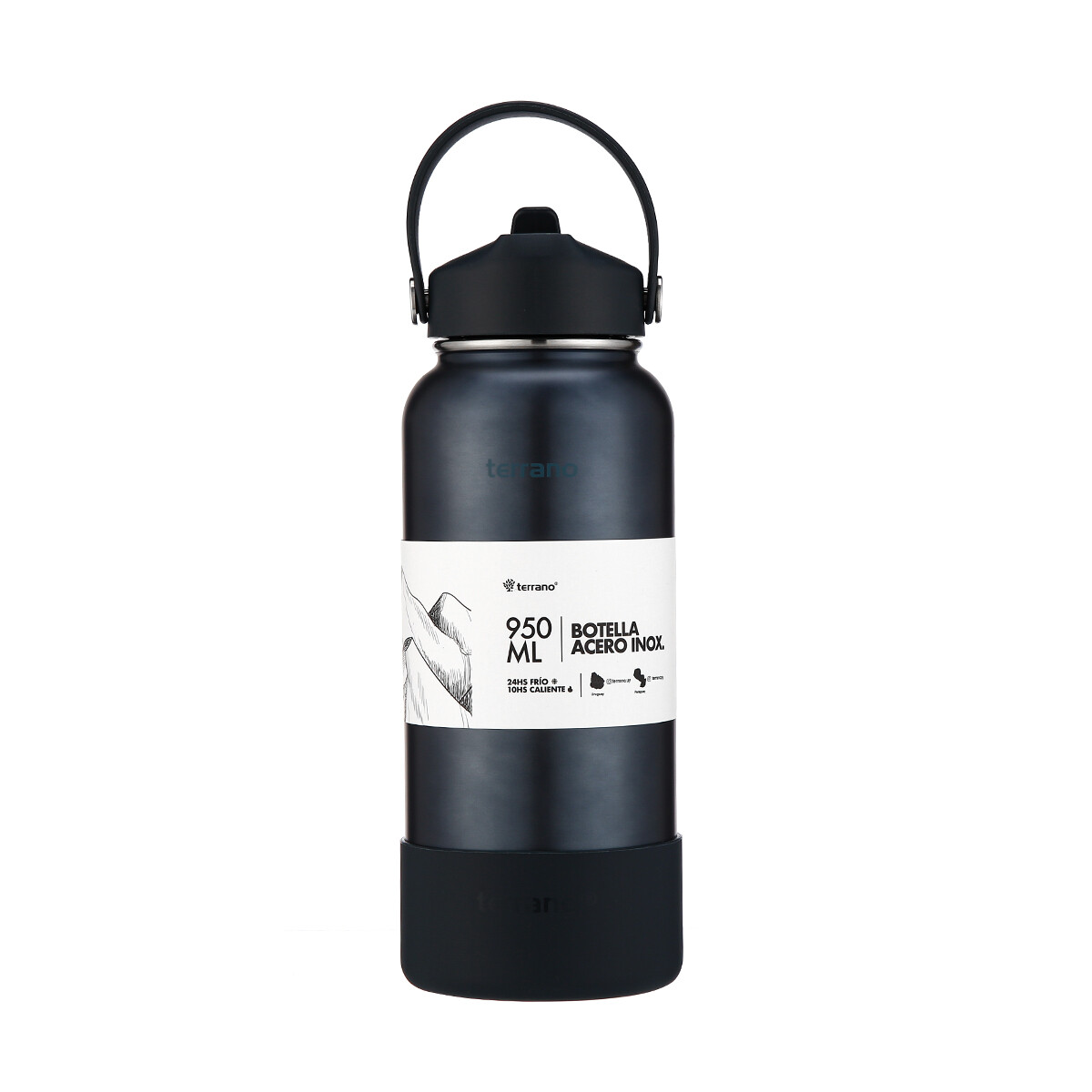 Botella Térmica con Pico 950mL. - Azul Metalizado 