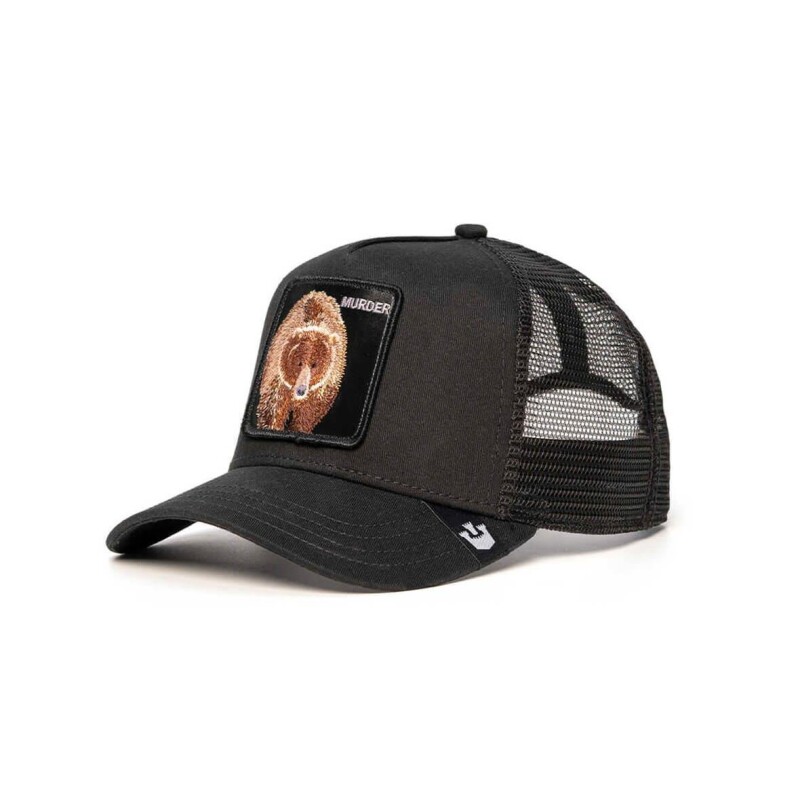 Gorra Goorin Bros Trucker Baseball - The Murder Bear Negro