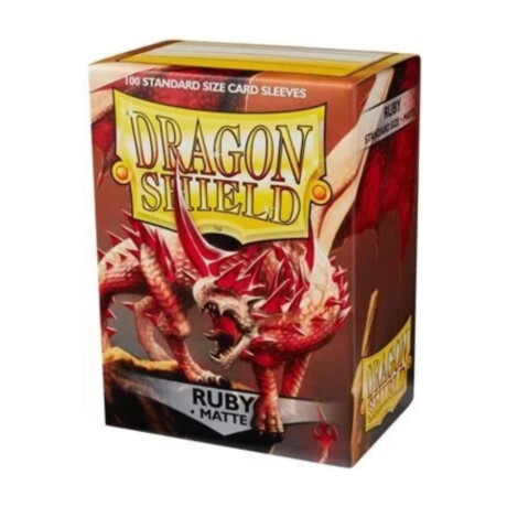 Dragon Shield: 100 Standard Sleeves - Ruby Matte Dragon Shield: 100 Standard Sleeves - Ruby Matte
