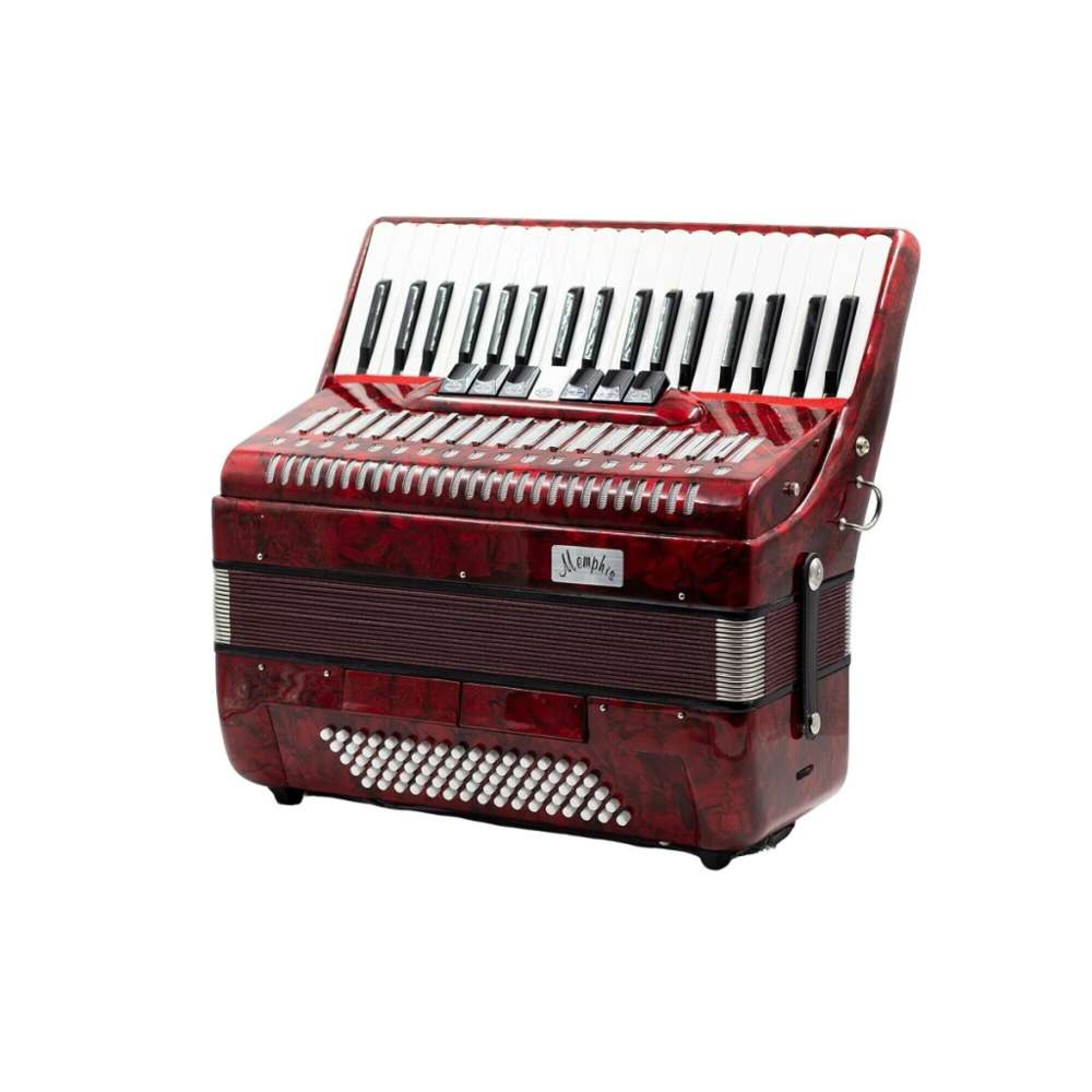 Acordeon Memphis Ft1309 80 Bajos Con Estuche - Rojo — Tienda Soy Santander