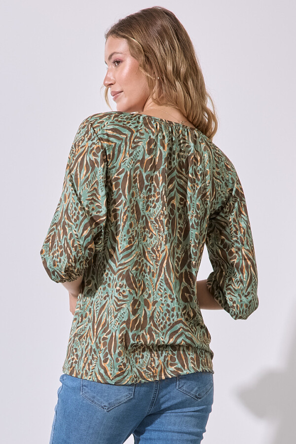 Blusa Printed VERDE/MULTI