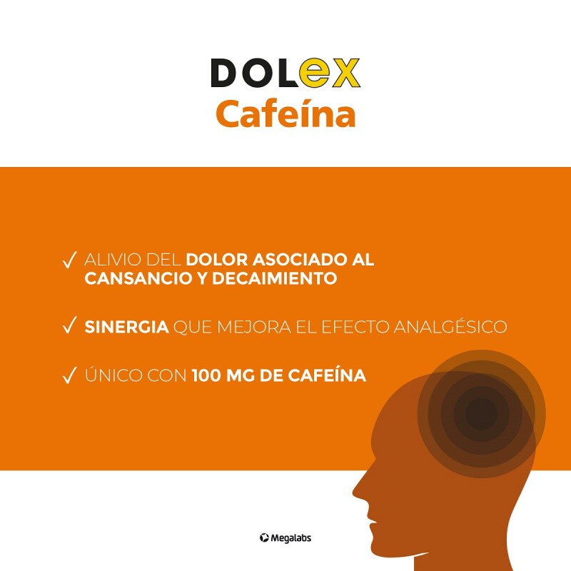 Dolex Cafeína 500 Mg. 8 Comp. Dolex Cafeína 500 Mg. 8 Comp.