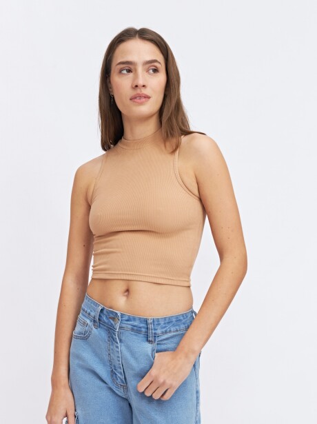 CROP TOP ALFONSINA TABACO