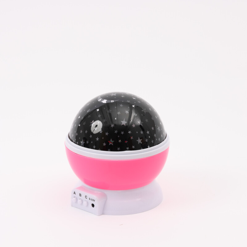 Lampara veladora giratoria proyector led Estrellas Usb Rosa Lampara veladora giratoria proyector led Estrellas Usb Rosa