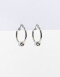 Aros Argollas Metal Argollas Con Dijes - Plateado Rodio