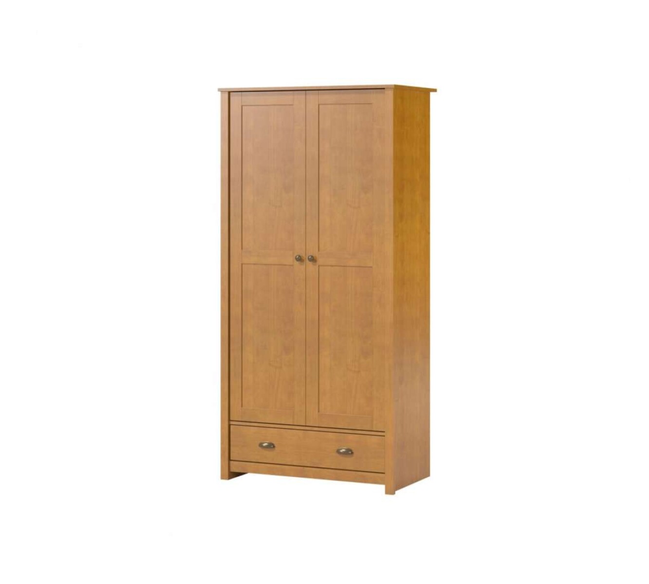 Ropero 2 puertas 1 cajion Madera maciza Linea Colonial - Marron 
