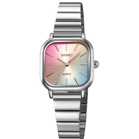 Reloj Skmei 2190SI Mujer Analógico Plateado con Esfera Multicolor Reloj Skmei 2190si Mujer Analógico Plateado Con Esfera Multicolor
