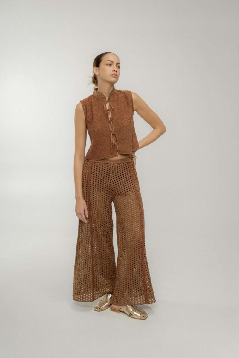 Pantalón Wide Hole - Chocolate 