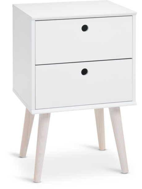 Mesa de luz OPLEV 2 cajones blanco/pino Mesa de luz OPLEV 2 cajones blanco/pino