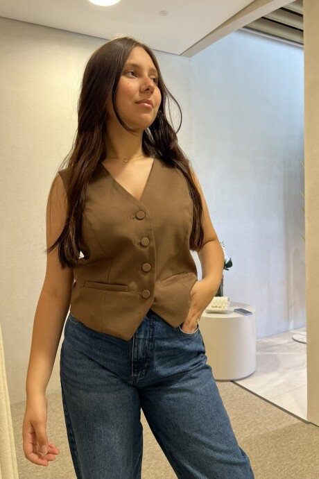 Chaleco Vanessa Marrón