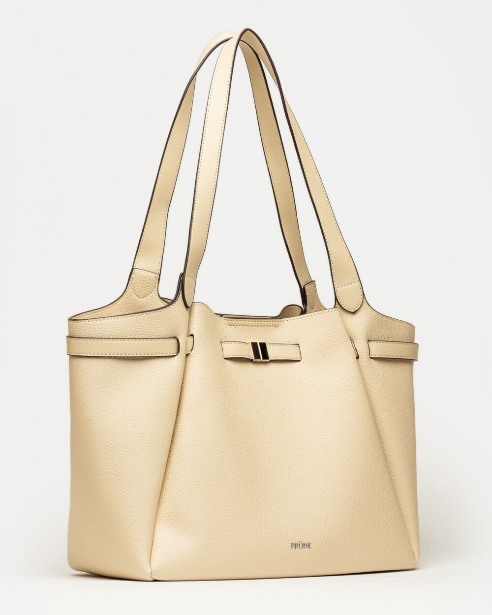 Bolso Marble en efecto cuero graneado Natural